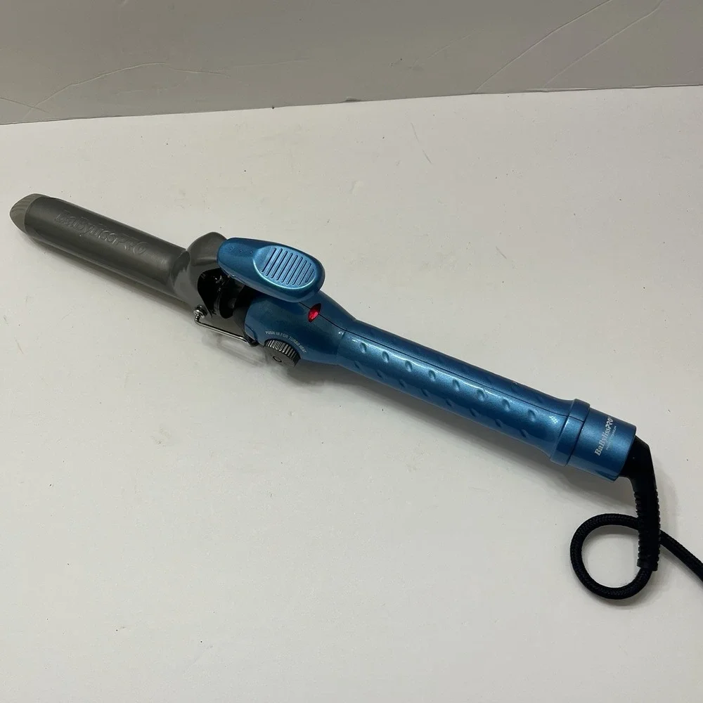 BaByBlissPro Nano Titanium Spring Curling Iron Metallic Blue Handle
